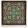 PAVLOVO POSAD RUSSIAN SHAWL 125x125 cm 49x49" 100% Wool Scarf Wrap Silk Fringe 1827-17