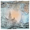 AUTHENTIC PAVLOVO POSAD 100% SILK RUSSIAN SHAWL SCARF DRESS WRAP 89x89cm 10172-11