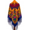 PAVLOVO POSAD RUSSIAN SHAWL 148x148 cm 58x58" 100% Wool Scarf Wrap 1129-13