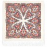 PAVLOVO POSAD RUSSIAN SHAWL 89x89 cm 35x35" 100% Wool Scarf Silk Fringe Wrap 1960-3