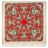 PAVLOVO POSAD RUSSIAN SHAWL 146x146 cm 57x57" 100% Wool Scarf Wrap Silk Fringe 1953-5