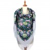 PAVLOVO POSAD RUSSIAN SHAWL 146x146 cm 57x57" 100% Wool Scarf Wrap Silk Fringe 1953-15