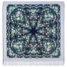 PAVLOVO POSAD RUSSIAN SHAWL 146x146 cm 57x57" 100% Wool Scarf Wrap Silk Fringe 1953-15