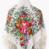 AUTHENTIC PAVLOVO POSAD SHAWL RUSSIAN SCARF 100% WOOL KERCHIEF 89x89 cm 1599-1