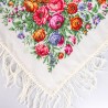AUTHENTIC PAVLOVO POSAD SHAWL RUSSIAN SCARF 100% WOOL KERCHIEF 89x89 cm 1599-1