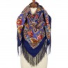 PAVLOVO POSAD RUSSIAN SHAWL 125x125 cm 49x49" 100% Wool Scarf Wrap Silk Fringe 1682-14