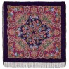 PAVLOVO POSAD RUSSIAN SHAWL 125x125 cm 49x49" 100% Wool Scarf Wrap Silk Fringe 1682-8