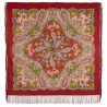 PAVLOVO POSAD RUSSIAN SHAWL 125x125 cm 49x49" 100% Wool Scarf Wrap Silk Fringe 1682-6