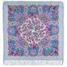 PAVLOVO POSAD RUSSIAN SHAWL 125x125 cm 49x49" 100% Wool Scarf Wrap Silk Fringe 1682-1