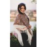PAVLOVO POSAD RUSSIAN SHAWL 125x125 cm 49x49" 100% Wool Scarf Wrap 1008-2