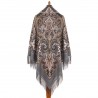 PAVLOVO POSAD RUSSIAN SHAWL 146x146 cm 57x57" 100% Wool Scarf Wrap Silk Fringe 1935-1