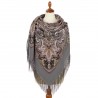 PAVLOVO POSAD RUSSIAN SHAWL 146x146 cm 57x57" 100% Wool Scarf Wrap Silk Fringe 1935-1