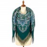 PAVLOVO POSAD RUSSIAN SHAWL 146x146 cm 57x57" 100% Wool Scarf Wrap Silk Fringe 1935-9