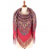 PAVLOVO POSAD RUSSIAN SHAWL 146x146 cm 57x57" 100% Wool Scarf Wrap Silk Fringe 1935-56