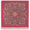 PAVLOVO POSAD RUSSIAN SHAWL 146x146 cm 57x57" 100% Wool Scarf Wrap Silk Fringe 1935-56