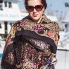 PAVLOVO POSAD RUSSIAN SHAWL 148x148 cm 58x58" 100% Wool Scarf Wrap 920-18