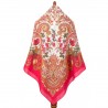 RUSSIAN PAVLOVO POSAD SHAWL SUMMER COTTON BEACH DRESS PAREO SCARF 146x146 cm 1758-5
