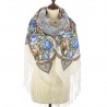 PAVLOVO POSAD RUSSIAN SHAWL 148x148 cm 58x58" 100% Wool Scarf Wrap 680-1