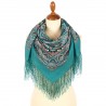 PAVLOVO POSAD RUSSIAN SHAWL 89x89 cm 35x35" 100% Wool Scarf Silk Fringe Wrap 1926-11