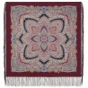 PAVLOVO POSAD RUSSIAN SHAWL 89x89 cm 35x35" 100% Wool Scarf Silk Fringe Wrap 1926-7
