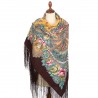 PAVLOVO POSAD RUSSIAN SHAWL 148x148 cm 58x58" 100% Wool Scarf Wrap 1028-17