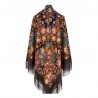 PAVLOVO POSAD RUSSIAN SHAWL 146x146 cm 57x57" 100% Wool Scarf Wrap Silk Fringe 1951-16