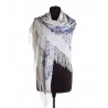 RUSSIAN PAVLOVO POSAD 100% SILK RUSSIA SHAWL SCARF WRAP SUMMER 130x130 cm 1384-4