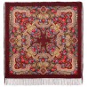 PAVLOVO POSAD RUSSIAN SHAWL 125x125 cm 49x49" 100% Wool Scarf Wrap Silk Fringe 11-6