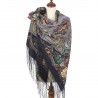 PAVLOVO POSAD RUSSIAN SHAWL 148x148 cm 58x58" 100% Wool Scarf Wrap 372-15