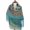 PAVLOVO POSAD RUSSIAN SHAWL 148x148 cm 58x58" 100% Wool Scarf Wrap 1465-11