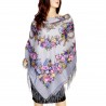 PAVLOVO POSAD RUSSIAN SHAWL 125x125 cm 49x49" 100% Wool Scarf Wrap 1193-2