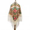 PAVLOVO POSAD RUSSIAN SHAWL 148x148 cm 58x58" 100% Wool Scarf Wrap 1722-0