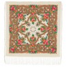 PAVLOVO POSAD RUSSIAN SHAWL 148x148 cm 58x58" 100% Wool Scarf Wrap 1722-0