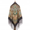 PAVLOVO POSAD RUSSIAN SHAWL 148x148 cm 58x58" 100% Wool Scarf Wrap 334-25