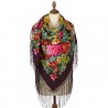 PAVLOVO POSAD RUSSIAN SHAWL 148x148 cm 58x58" 100% Wool Scarf Wrap 385-7