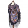 PAVLOVO POSAD RUSSIAN SHAWL 148x148 cm 58x58" 100% Wool Scarf Wrap 1025-14