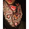 PAVLOVO POSAD RUSSIAN SHAWL 148x148 cm 58x58" 100% Wool Scarf Wrap 1369-27