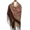 PAVLOVO POSAD RUSSIAN SHAWL 148x148 cm 58x58" 100% Wool Scarf Wrap 1369-27