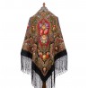 PAVLOVO POSAD RUSSIAN SHAWL 148x148 cm 58x58" 100% Wool Scarf Wrap 1369-19
