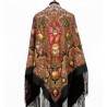 PAVLOVO POSAD RUSSIAN SHAWL 148x148 cm 58x58" 100% Wool Scarf Wrap 1369-19