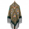 PAVLOVO POSAD RUSSIAN SHAWL 148x148 cm 58x58" 100% Wool Scarf Wrap 1815-9