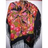 PAVLOVO POSAD RUSSIAN SHAWL 148x148 cm 58x58" 100% Wool Scarf Wrap 258-18