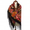 PAVLOVO POSAD RUSSIAN SHAWL 148x148 cm 58x58" 100% Wool Scarf Wrap 258-18