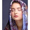 PAVLOVO POSAD RUSSIAN SHAWL 125x125 cm 49x49" 100% Wool Scarf Wrap 1344-13