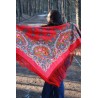 PAVLOVO POSAD RUSSIAN SHAWL 148x148 cm 58x58" 100% Wool Scarf Wrap 928-4