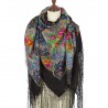 PAVLOVO POSAD RUSSIAN SHAWL 148x148 cm 58x58" 100% Wool Scarf Wrap 928-18