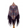 PAVLOVO POSAD RUSSIAN SHAWL 146x146 cm 57x57" 100% Wool Scarf Wrap Silk Fringe 1694-15