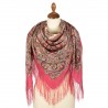 RUSSIAN PAVLOVO POSAD SHAWL 130x130 cm SCARF 100% SILK DRESS WRAP 1867-3