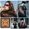 PAVLOVO POSAD RUSSIAN SHAWL 125x125 cm 49x49" 100% Wool Scarf Wrap 1344-18