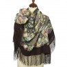 PAVLOVO POSAD RUSSIAN SHAWL 146x146 cm 57x57" 100% Wool Scarf Wrap Silk Fringe 1541-16